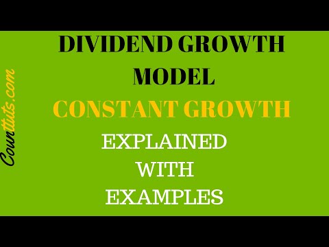 Dividend Growth Model | Gordon Growth Model (Constant Growth) | EXAMPLES