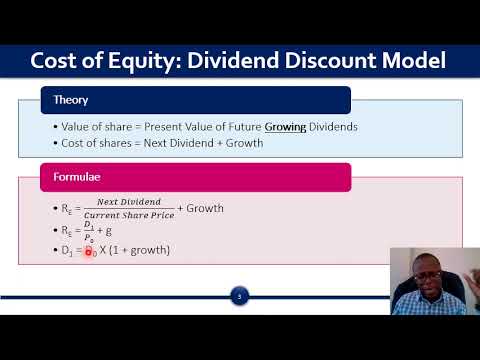 Cost of Equity using Dividend Discount Model