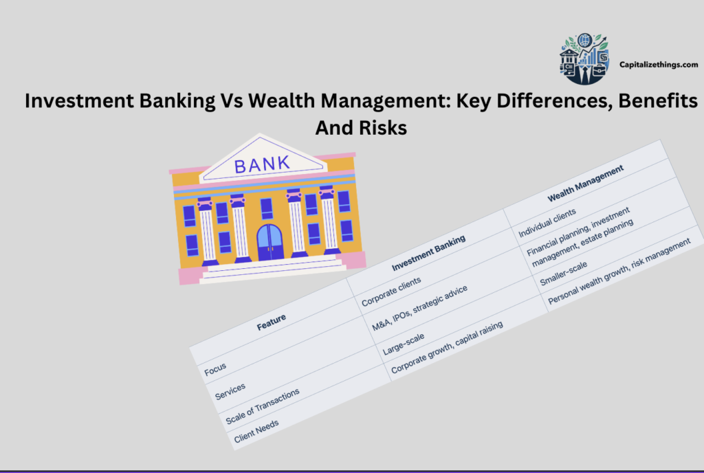 difference between investment banking and wealth management