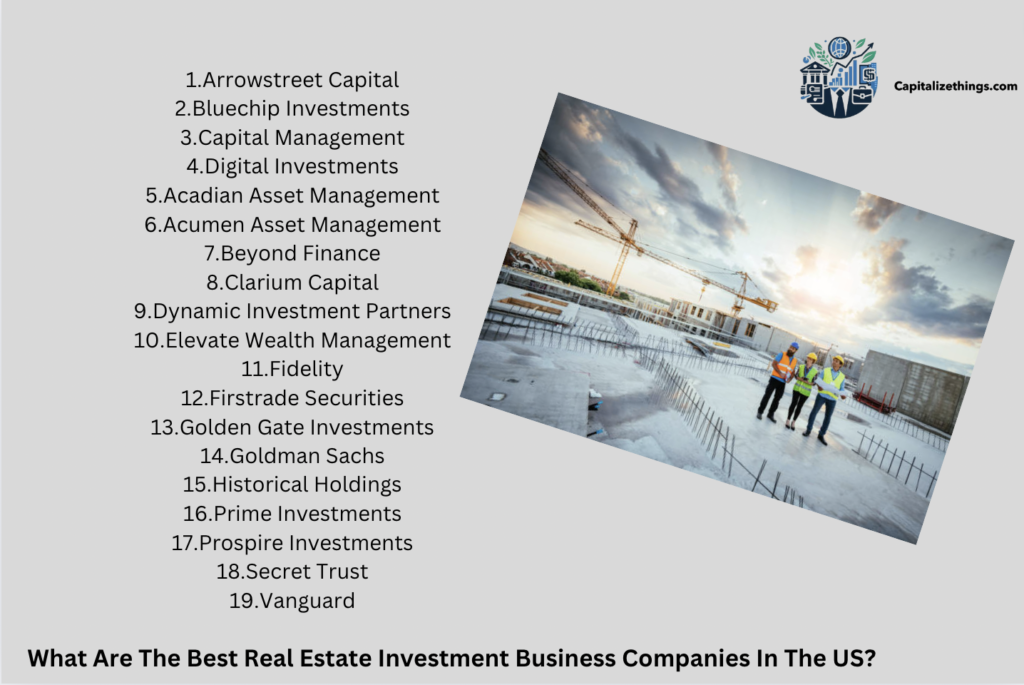 investor companies of USA in real estates