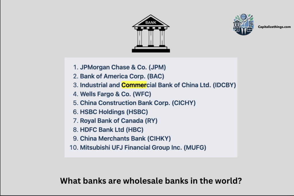 top world wholesale banks