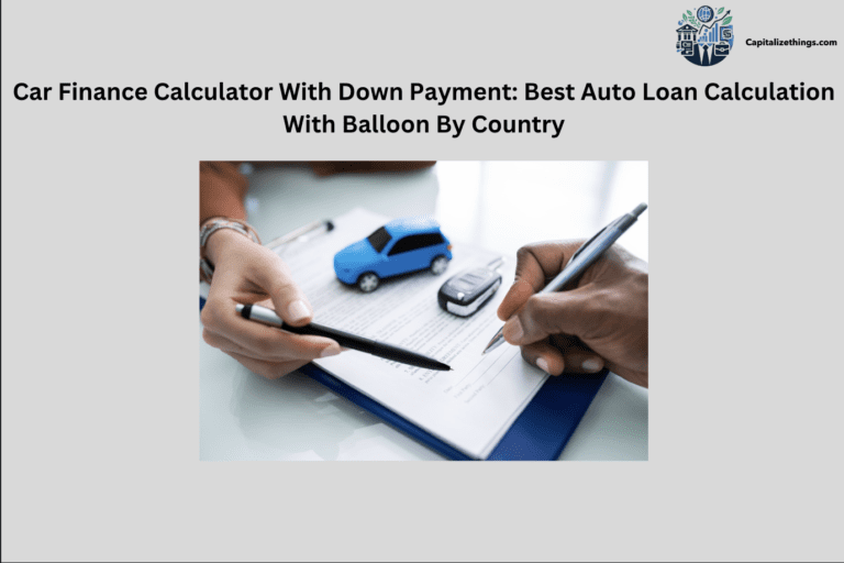 advanced car finance calculator with downpaymet