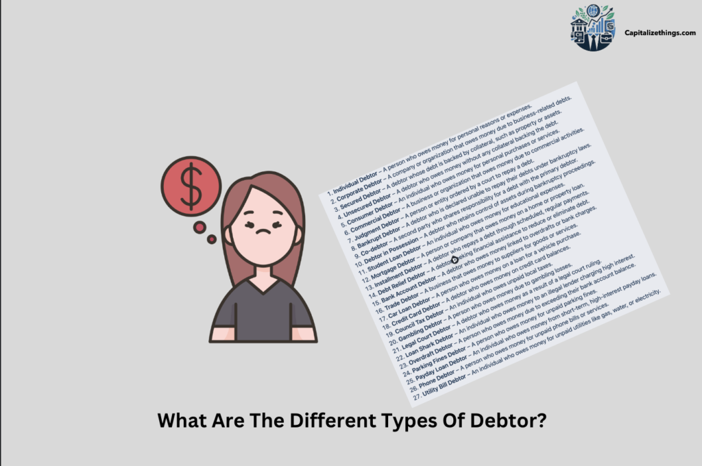 debtor types in different sectors